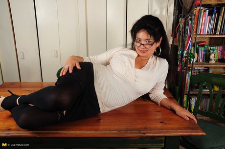 Naughty Asian American housewife getting frisky