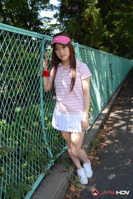 Beautiful tennis player Nazuna Otoi  showing her beauty outdoors