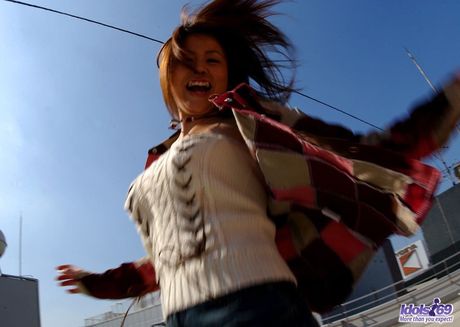 Asian horny teen slut shows her hairy pussy and nice firm ass while modeling