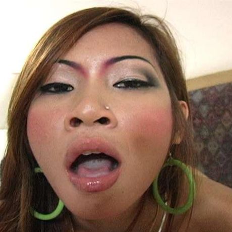 Asian teen Noon strips and gets her pierced pussy licked and fucked